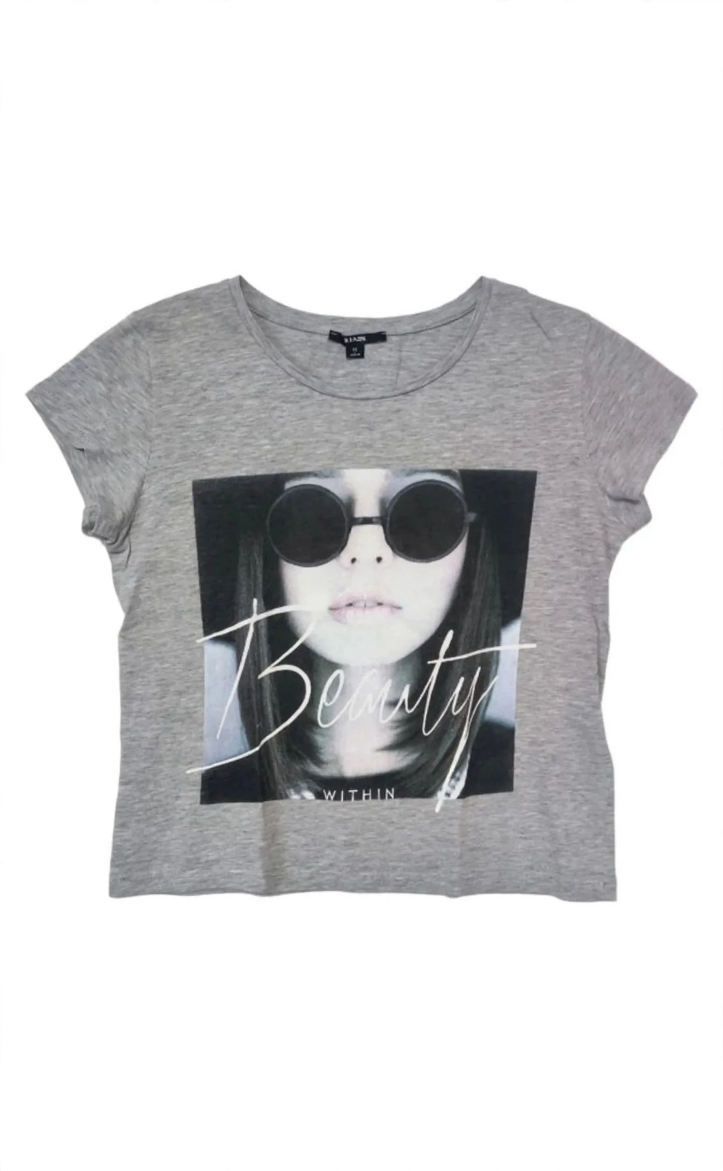 T-shirt court gris imprimé manches courtes fille 12 ans